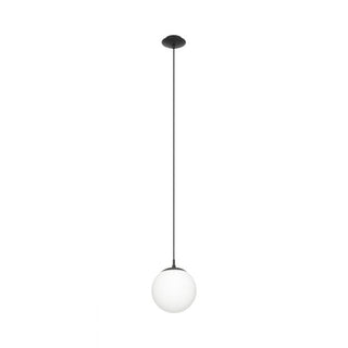 Eglo Lighting Rondo 60W E27 Black/Opal 2M Pendant Light - 200mm