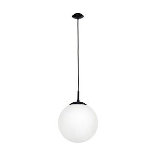 Eglo Lighting Rondo 60W E27 Black/Opal 2M Pendant Light - 250mm