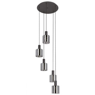 Eglo Lighting Gorosiba 5X40W E27 Black Transparent Pendant Light