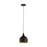 Eglo Lighting ROCCAFORTE pendant light black structured powder-coated steel with a gold finish