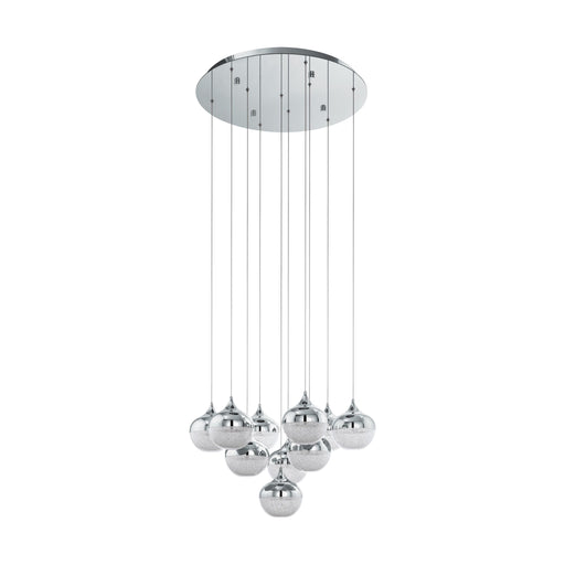 Eglo Lighting MIOGLIA pendant light chrome plated metalware and special granille shades