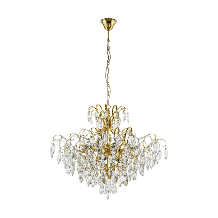 Eglo Lighting FENOULLET 1 pendant light crystals and gold highlights Brass