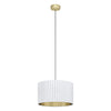 Eglo Lighting Tamaresco E27 Brass/White Oval Pendant Light