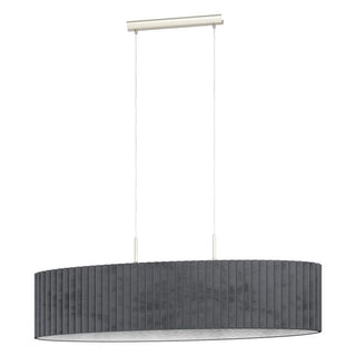 Eglo Lighting Tamaresco E27 Satin Nickel/Grey Oval Pendant Light