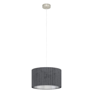 Eglo Lighting Tamaresco E27 Satin Nickel/Grey Oval Pendant Light