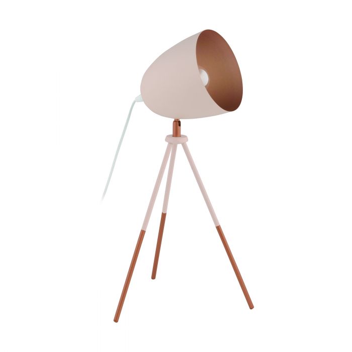 Eglo Lighting Chester-P 60W E27 Pastel Apricote/Copper Table Lamp