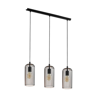 Eglo Lighting ROCCAMENA pendant light  matt black on the outside of the shade