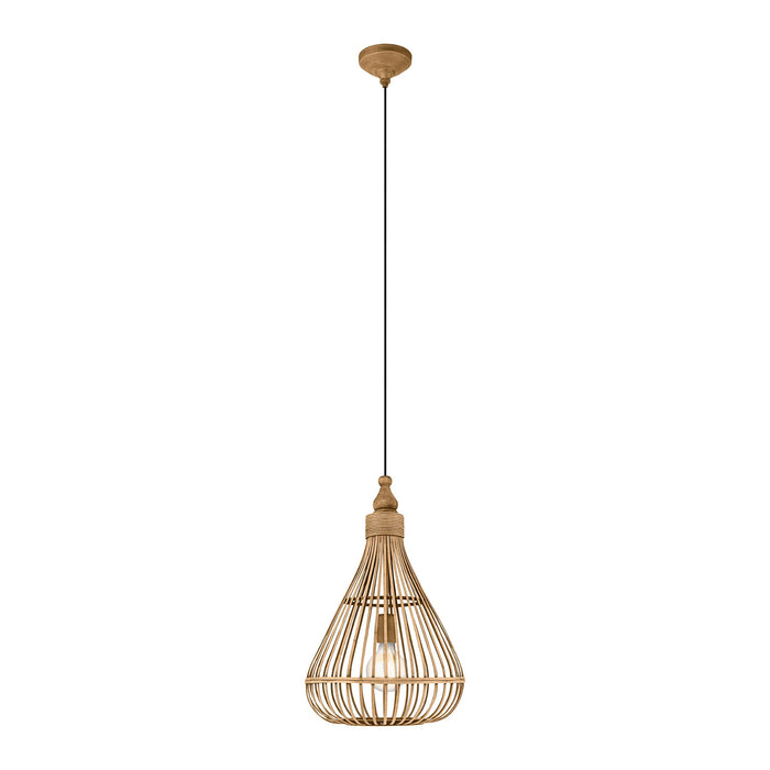 Eglo Lighting AMSFIELD pendant light 350mm in natural cane finish