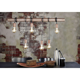 Eglo Lighting Townshend 4 6X60W E27 Antique Brown
