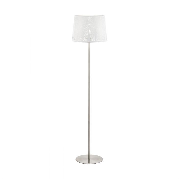Eglo Lighting Hambleton 60W E27 Satin Nickel/White Floor Lamp