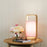 Oriel Lighting  LUCIA Natural Timber and Cotton Lamp