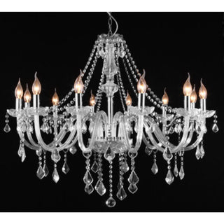 Maria Teresa 12 Light Crystal Chandelier Pendants - CHROME