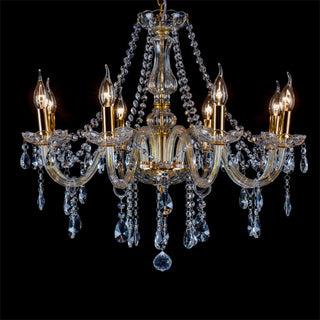 Maria Teresa 8 Light Crystal Chandelier Pendants by VM Lighting - GOLD