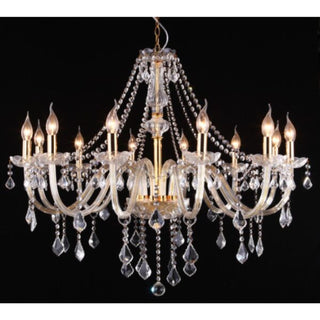 Maria Teresa 12 Light Crystal Chandelier Pendants - GOLD