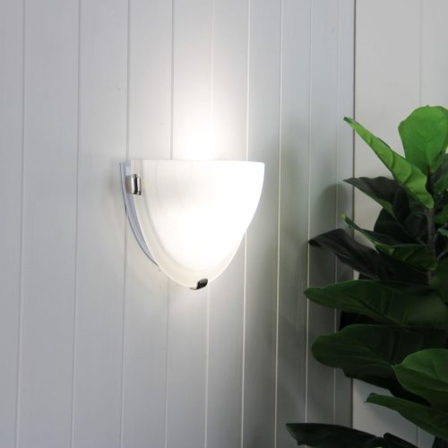 Oriel Lighting REMO WALL Alabaster Glass Wall Light with Clips