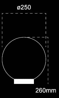 Domus Polysphere Smoke Sphere 240V Polycarbonate Garden Light