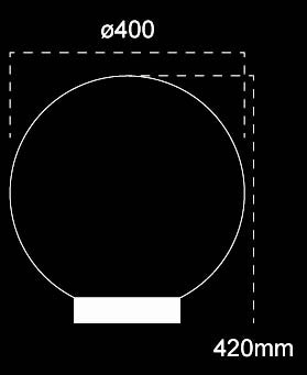 Domus Polysphere Smoke Sphere 240V Polycarbonate Garden Light
