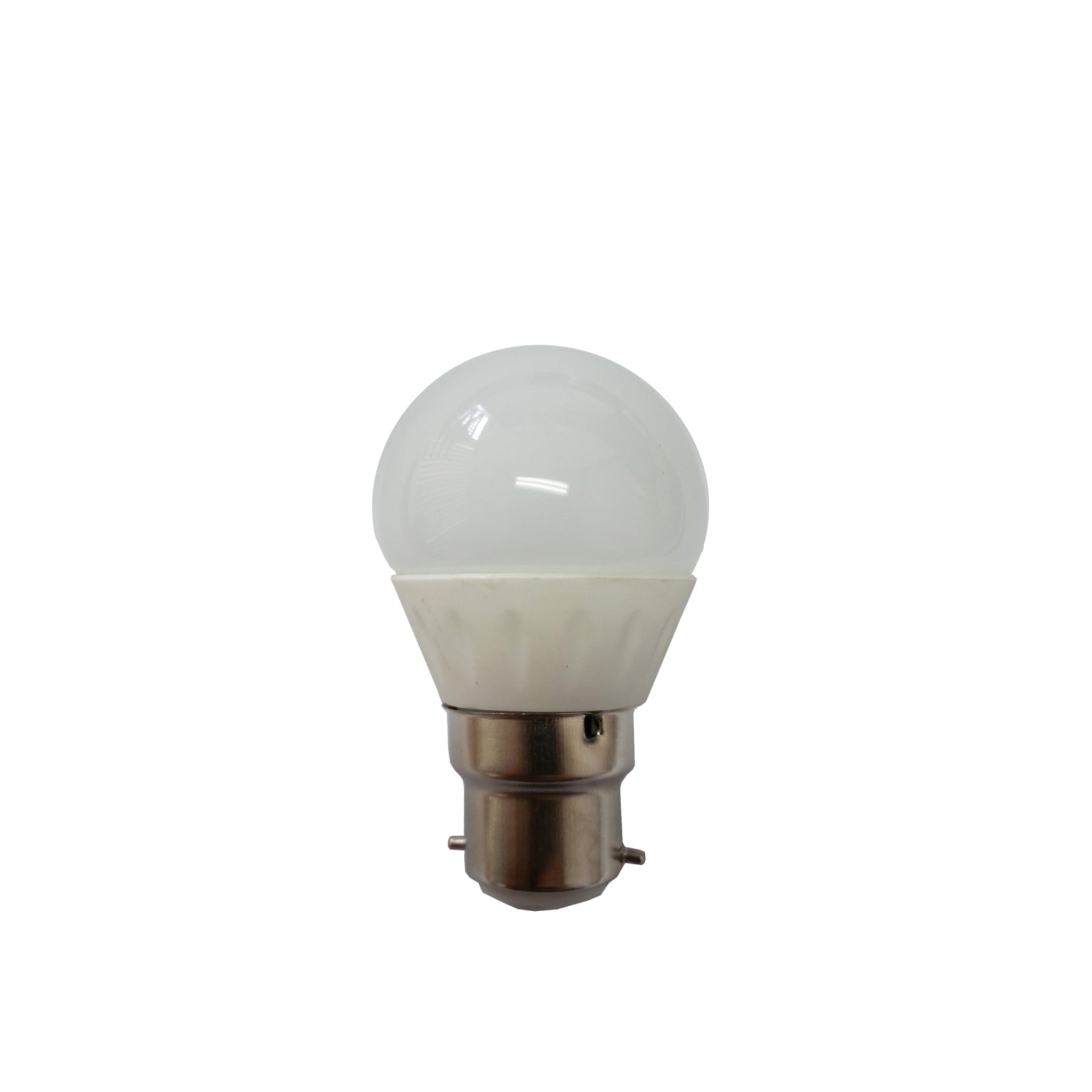 LED 4 Watt B22 Fancy Round Frosted Globes by VM Lighting