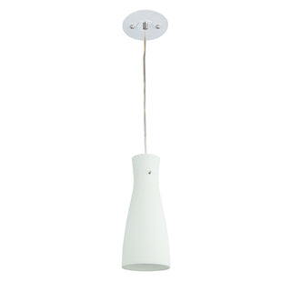 Oriel Lighting CLEO White Brushed 30cm Glass Pendant