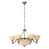 Eglo Lighting MARBELLA pendant light glass shade, complimented with bronze