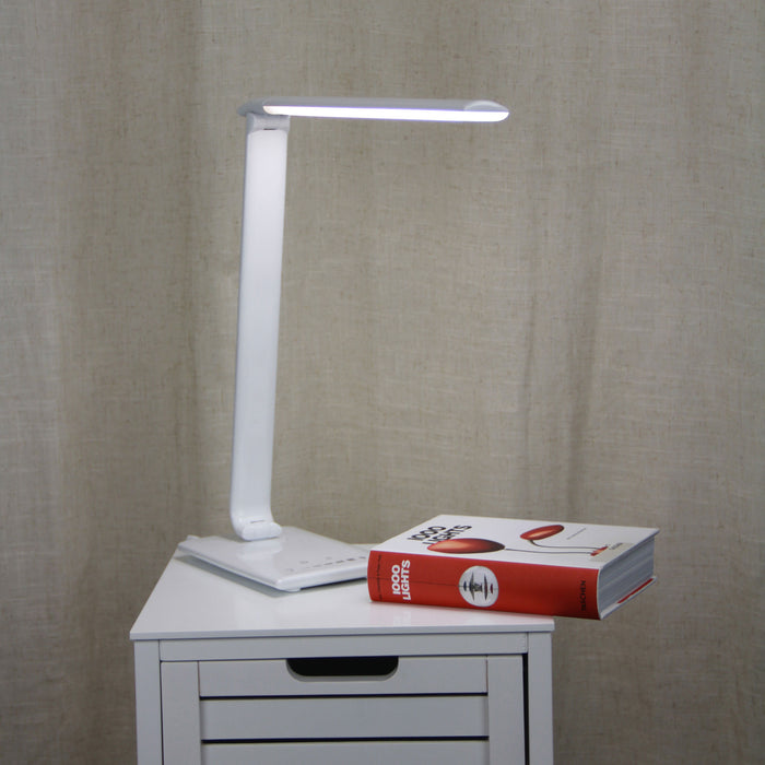 Oriel Lighting LUKE TOUCH Touch Dimming LED Lamp with USB Port