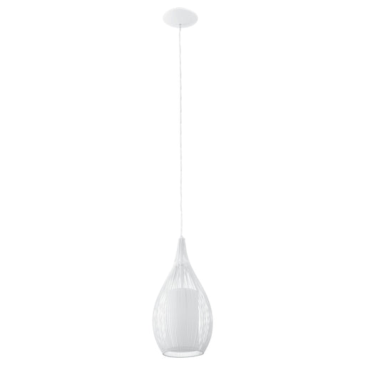 Eglo Lighting RAZONI pendant light features an outer wire cage