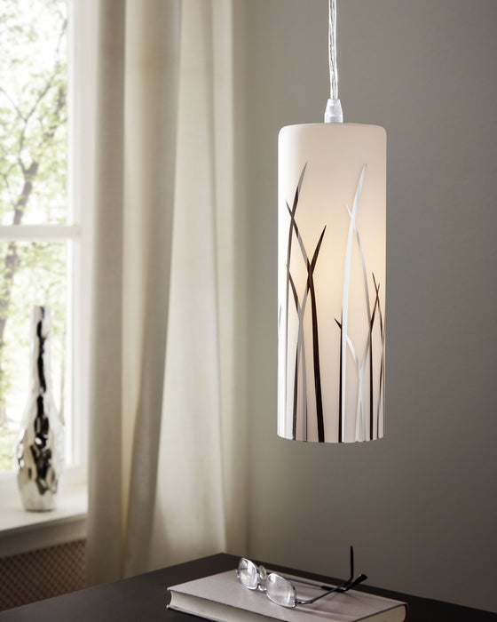 Eglo Lighting RIVATO pendant light chrome-plated steel and an opal glass
