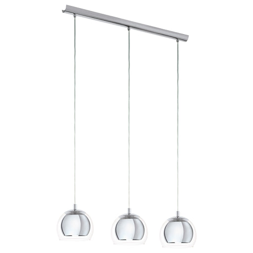 Eglo Lighting ROCAMAR 1 pendant light clear outer glass and plated metalware