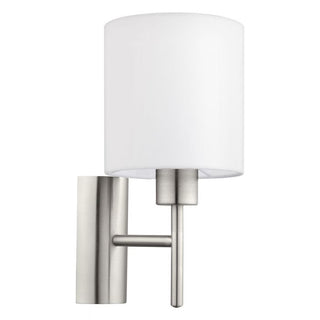 Eglo Lighting Pasteri 60W E27 Satin Nickel/White