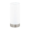 Eglo Lighting Pasteri 40W E27 Satin Nickel/White Touch Lamp