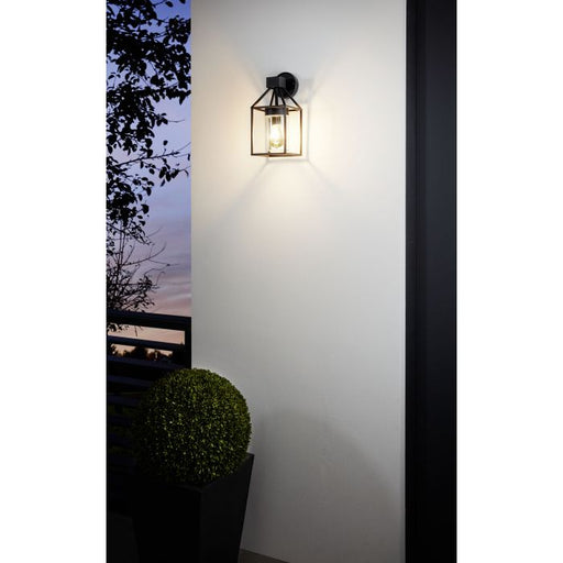 Eglo Lighting Trecate Exteriore Wall Light 60W Black/Clear