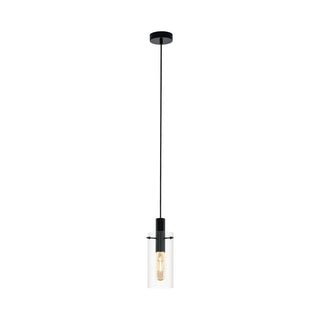 Eglo Lighting MONTEFINO pendant light black steel and clear glass