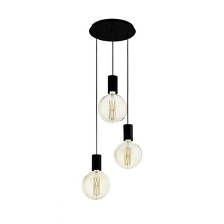 Eglo Lighting Pozueta 3x40W E27 Black Pendant Light
