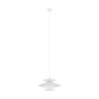 Eglo Lighting Brenda 40W E27 White/Satin Nickel Pendant Light