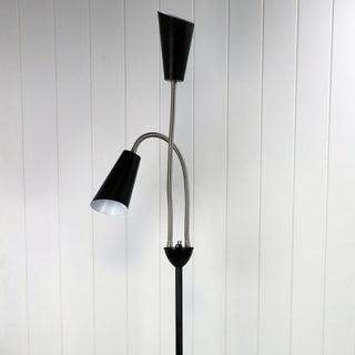 Oriel Lighting  WALT mid-century styled twin floor lamp