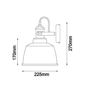 CLA Alta Interior Adjustable Bell with Copper Hightlights Wall Lamps