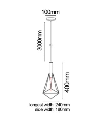 CLA Whiteband White Iron Cage Pendant Lights