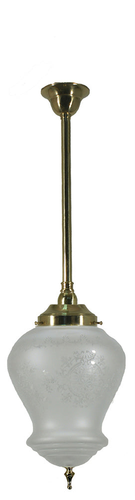 Lighting Inspiration Cambridge Rod Pendant 3/4'' Half Meter Brass