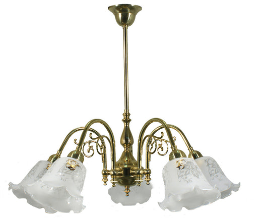 Lighting Inspiration Victoriana 5Lt Pendant Brass