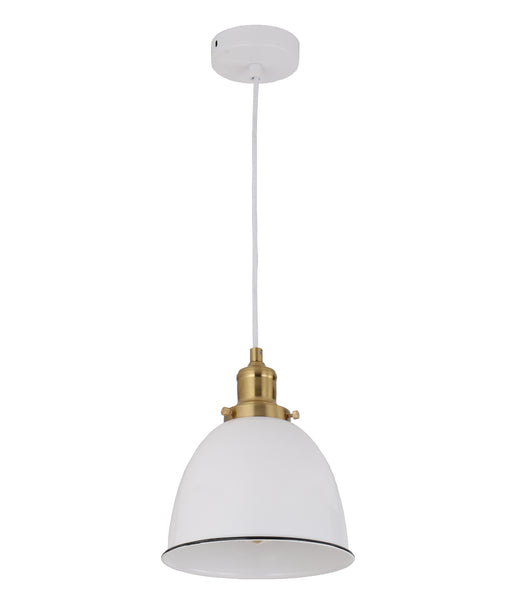CLA CEREMA White with Antique Brass & Black Highlight Pendant Lights
