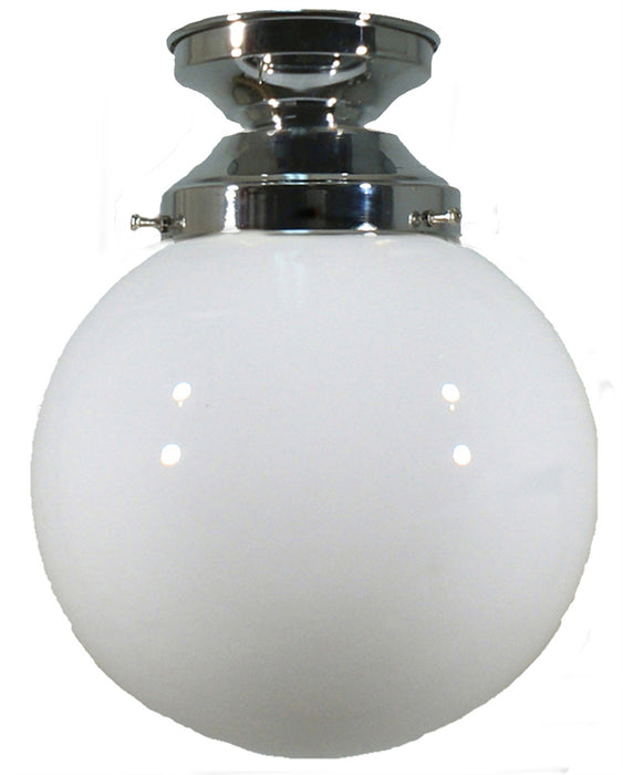 Lighting Inspiration Sphere Opal Batten Fix Light Chrome