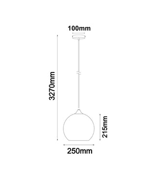 CLA Chuva Smoke Black Glass with Rain Drop Effect Pendant Lights