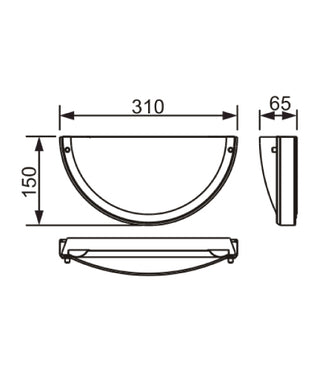 CLA CRESCENT LED Interior Dimmable Surface Mounted 7W Wall Lights