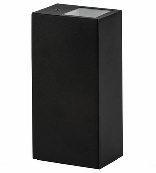 3A Lighting Square Up & Down Wall Pillar Light Black AL5608