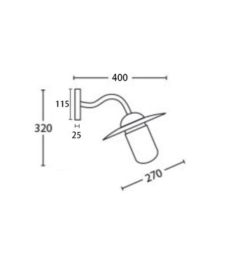 CLA Deksel Aged Copper Clear Glass exterior wall lights