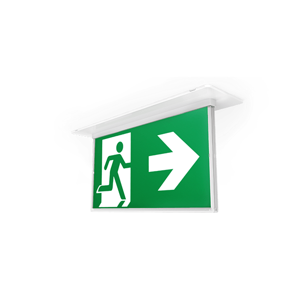 Ektor 12121 Razor Core Slimblade Recessed Emergency Exit Light 24m ...