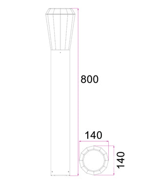 CLA GEB Exterior LED Surface Mounted Bollards Light IP54