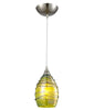 CLA Glaze Glass with Coloured Twist Ellipse (Hand blown glass) pendant lights