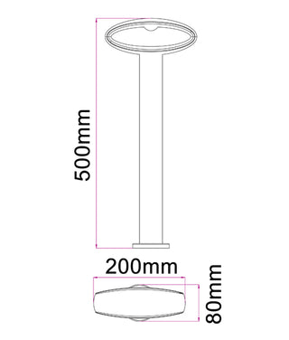 CLA HORUS Exterior LED Surface Mounted Bollard Lights IP54