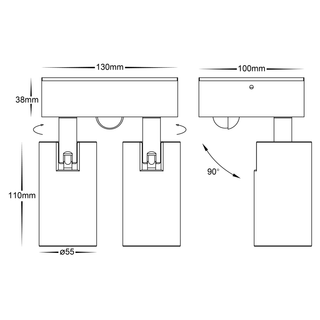 Havit HV3684T Revo Double Adjustable Wall LightWith Sensor